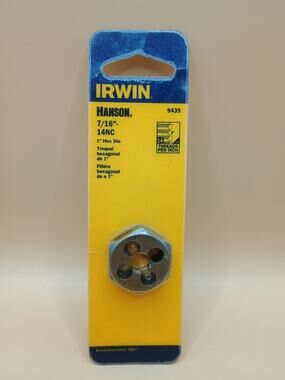 Irwin 7/16” -14 NC 1” Hex Die